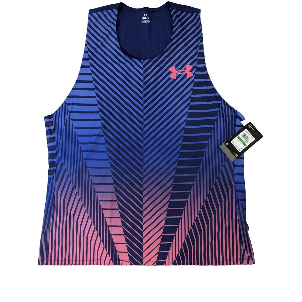 Under Armour UA Rush Run Distance Singlet Running Top Mens Size L/G NEW